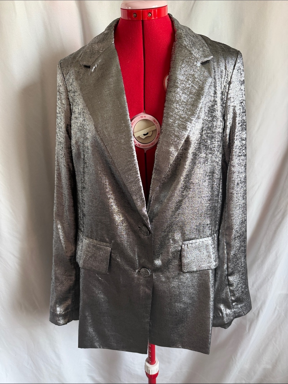 a new day Silver Metallic Blazer Jacket